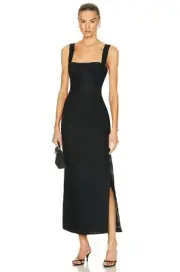 BNWT SIR THE LABEL BLACK BETTINA MIDI DRESS -SIZE 0/6 AU/2 US (RRP $390)