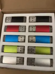PACK OF 10 TOPESEL 32GB USB FLASH DRIVES/2.0 MEMORY STICKS - 5 MIXED COLORS