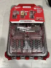Milwaukee 60 PC SHOCKWAVE Drill Bit Screw Driver Socket PackOut Set 48-32-5162