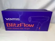 VENTRIS Blitzflow Ionic Hair Dryer Magnetic Diffuser High Speed Blow dry New!