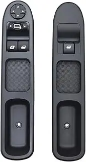 WGQGQ 2PCS Driver Side Passenger Side Window Control Switch,Fit For Peugeot, 207 2007-2015 6554HJ 6554.QC 6554QC 6490HQ Window Toggle Switch