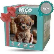 Nico Robot Dog, My Realistic Robot Puppy, Interactive Plush Toy That Acts Like a Real Puppy Brown