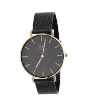 Daniel Wellington 1949 Unisex Black/Rose Gold Petite Ashfield Watch 36 mm