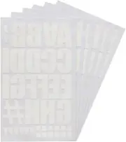 Magfok Iron on Flock Letters Transfer 2 Inch White, 6 Sheets (White)
