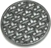 TWI 03 Round Lattice woodstove Tabletop cast Iron Trivet Black