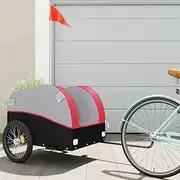Generic Bike Trailer Black and Red 45 kg Iron,94125