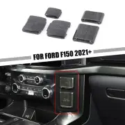 Front &Rear Console Power Socket Button Cover Trim For Ford F150 21+ Black Wood (for: Ford)