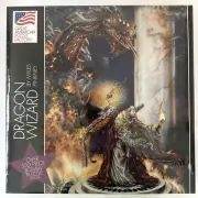 1996 Great American Puzzle #8008 DRAGON WIZARD Myles Pinkney 550+ Pc Jigsaw NEW