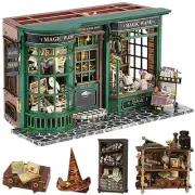 DIY Dollhouse Miniature Kit, Doll House Kit with Dust Proof Cover, Magic Wand