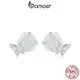 Bamoer 925 純銀耳釘水晶玫瑰設計珠寶禮物女士