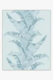245' x 305' | Machine Washable Runner Rug | Kid & Pet Friendly | Indoor Rug | Banana Leaf Soft Blue Outdoor Rug by Gray Malin | Ruggable