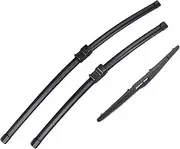 Wiper LHD Front Rear Wiper Blades Set Door Hatchback Windshield Windscreen Window 22"18"12" Compatible With Opel Compatible With Astra H 5 2004-2009 wiper