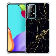 (Gold Marble)ShockProof TPU phone case cover(Clear)for Samsung Galaxy A52 5G