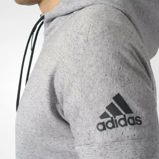 美國百分百【全新真品】 Adidas 愛迪達 連帽 運動 外套 連帽外套 棉外套 手臂 LOGO 男 女 灰色 AR25