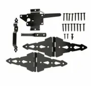 Everbilt Post Latch Gate Kit Black Self Latching Home Depot Metal Reversible