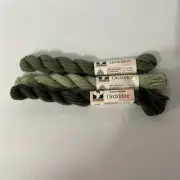 Springer Zephirwolle Orchidee~100% Wool Yarn~3 Skeins Greens