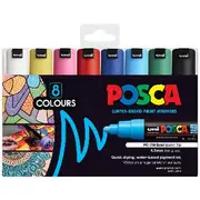 POSCA PC 7M Paint Markers Assorted 8 Pack