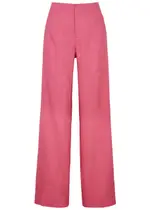 Frame Wide-leg Linen-blend Trousers - Pink - 8 8