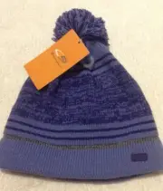 NWT C9 By Champion Girls Knit Pom Beanie Hat Purple