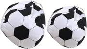 Totority Large Capacity Soccer Ball Bean Bag Toy Organizer Plush Fabric Boys and Girls' Toy Storage Bag Home Travel Storage