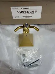Santec Edo Crystal Dual Robe Hook 9266DC65 in Radiant Satin Gold - New