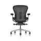 【Herman Miller】Aeron 全功能- 石墨黑鋁腳 l B SIZE l 原廠授權商世代家具(人體工學椅/辦公椅/主管椅)