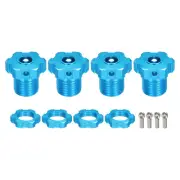 Metal 17mm Wheel Hex Hubs Nuts Drive Adapters Sky Blue for RC Car