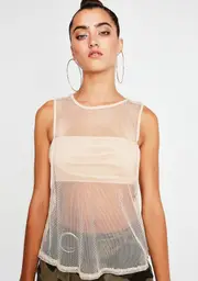 Naturally Show Ya Mine Fishnet Bandeau Top