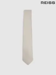 Reiss Soft Champagne Ceremony Textured Silk Blend Tie (U74296) | $95