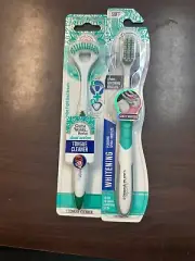 2PACK Of Guru Nanda Toothbrushes & Basics Dual Action Tongue Cleaner, Whitening
