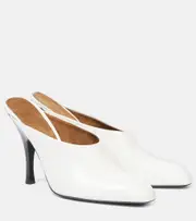 [Khaite] Khaite Colt leather mules AU 6 white