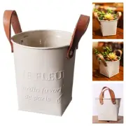 Metal Box Planter White Plant Pots Creative Storage Basket