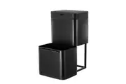 Dual Rubbish Bin Recycling 80L Kitchen Waste Dust Garbage Trash Can Motion Sensor Stainless Steel Household Container Black