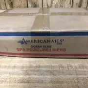 400ct Americanails Ocean Blue Spa Pedicure Chair Liners With Elastic AMN1077 New
