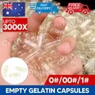 Empty Hard Gelatin Capsule Size 1/0/00 # Clear Kosher Gel Medicine Pill VitaminB
