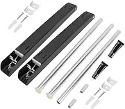 Clothes Hanger Retractable Folding Drying Rack Space Saving Wall Mounted for Balcony Bedroom Bathroom Office Space Aluminum Silver Black 120cm (Black)