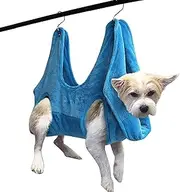 Cat Dog Hammock Helper, Microfiber pet Grooming Hammock Restraint Bag, Pet Bath Towel Drying Towel, Help The Beloved pet to wash, Groom and Trim The Nails (M, Blue)…