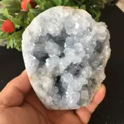 623g National Blue Celestite Crystal Geode Cave Mineral Specimen Mh1034