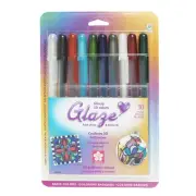 38369 Sakura Gelly Roll Glaze Gel Pen, Glossy Basic Colors, Pack of 10 Pens