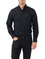 [Rodd & Gunn] Gunn Oxford Long Sleeve Sports Fit Shirt in Onyx