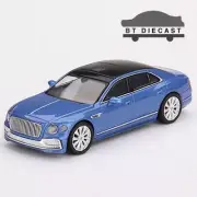 MINI GT BENTLEY CONTINENTAL FLYING SPUR NEPTUNE 1/64 DIECAST CAR BLUE MGT00351