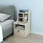 Imperial Tall Bedside Table with Drawer and Shelf (beige) lockable drawer