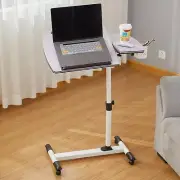 Hovadova Tilting Overbed Table with Wheels,Height Adjustable Over Bed Bedside...
