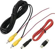 QDiShi Backup Camera RCA Video Cable, Car Reverse Rear View Camera with Detection Wire (65.6FT / 20M),AV Extension Cable with RCA Video Female to Female Coupler and Power Cable