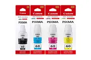 Canon PIXMA GI60 Ink Cartridge Refill Bottle Black/Cyan/Magenta/Yellow Genuine Original