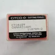 CITCO CTO4189 CNMA431AB5 Insert Cutting Tool Replacement NEW