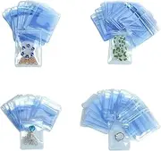 MITOB Self Seal Plastic Bags Zipper Lock Clear PVC Jewelry Packing Storage Bag for Zip Anti-oxidation Lock Poly Pouch (100, 7x11cm (2.7x4.3 inch))