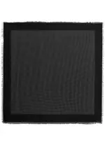 Saint Laurent Heart-print Modal-blend Scarf - Black And White ONE SIZE