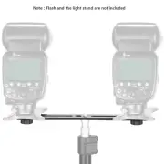Neewer 8" Dual Camera Flash Tripod Bracket Mount for 3D Stereo Photography