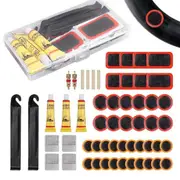 55 Pieces Bicycle Repair Kit Set Bicycle Patches Tyre Repair Kit for Cyclists